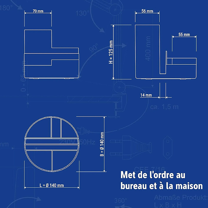 MAUL organisateur de bureau MAULrundbox Eco pas cher