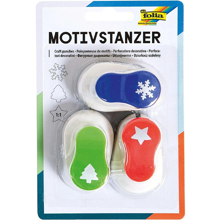 FOLIA Kit 3 Perforateur Petit Motifs de Noel
