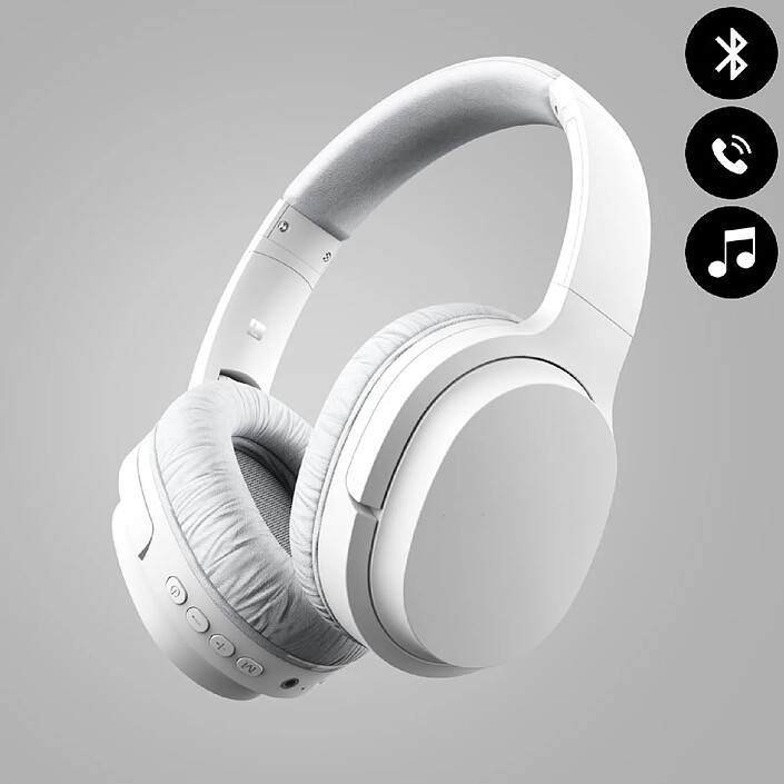 Evetane Casque Bluetooth Blanc