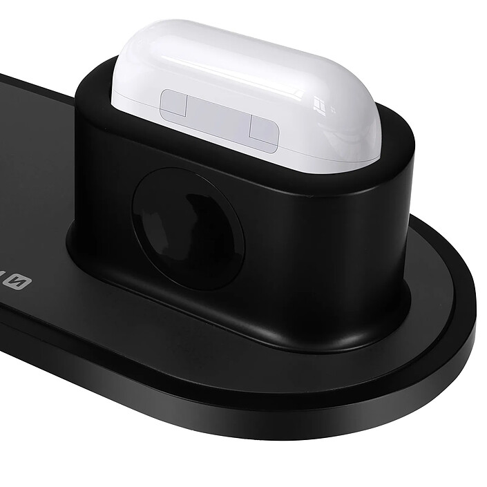 Acheter Swissten Chargeur à Induction 3-en-1 pour iPhone / Apple Watch / AirPods Swissten Noir Noir