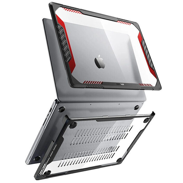 Supcase Coque Antichoc Pour MacBook Pro 16" Avec Protection Renforcée Rouge / Noir