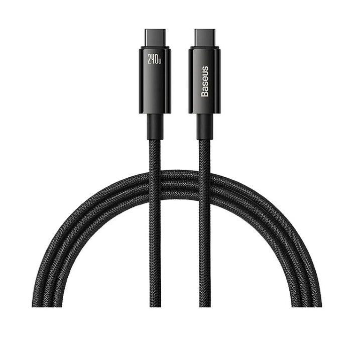 Baseus Câble de Charge et Transfert USB-C-USB-C 240W 1m Noir