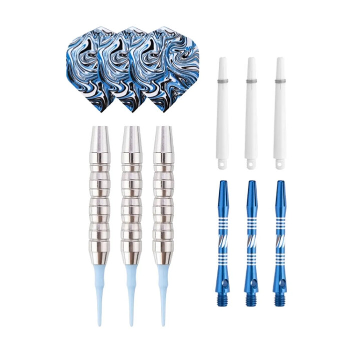 De Faugères Jeu de 3 Fléchettes Professionnelles Modèle Deep Sea Bleu