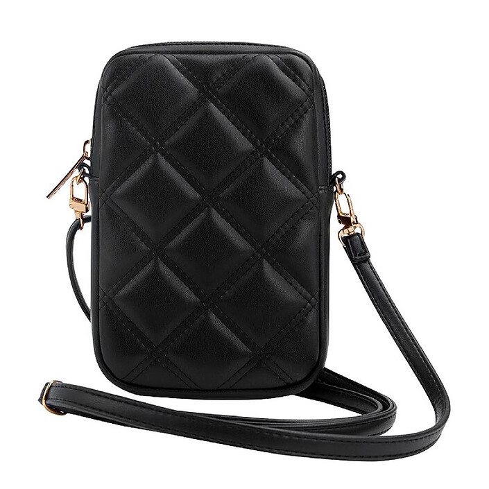 Acheter Guess Pochette Universelle pour Téléphone Matelassée avec Bandoulière et Logo 4G Noir