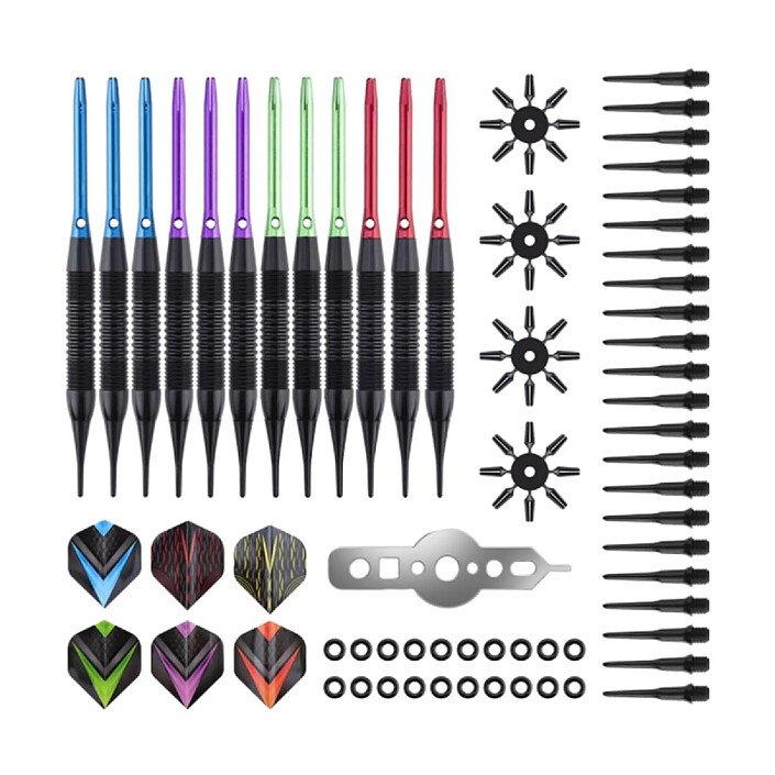 Avis De Faugères Jeu de 12 Fléchettes Professionnelles Modèle Cupra Multicolore