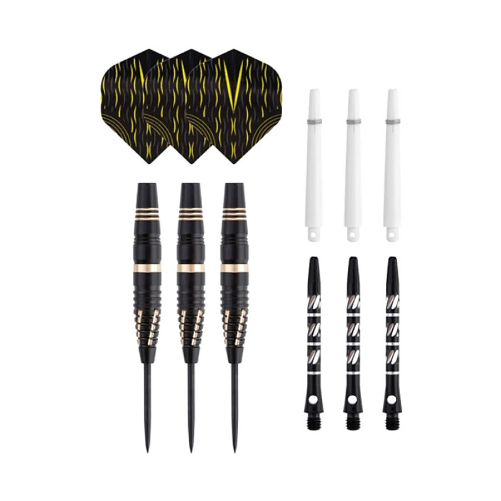 De Faugères Jeu de 3 Fléchettes Professionnelles Modèle Fire Dorée