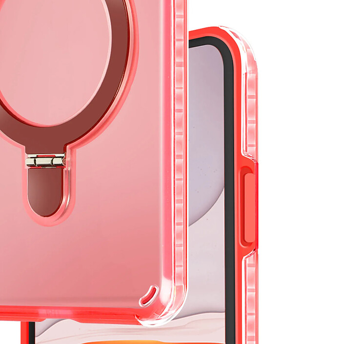 Avizar Coque MagSafe pour iPhone 11 Antichoc avec Support Pliable Rouge pas cher