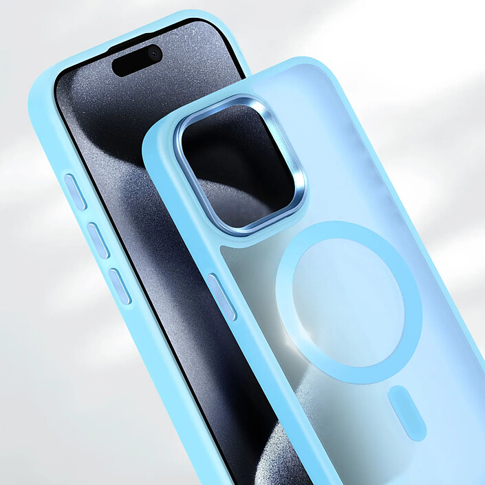 Avizar Coque MagSafe pour iPhone 15 Pro Max Dos Mat Givré Contour pas cher