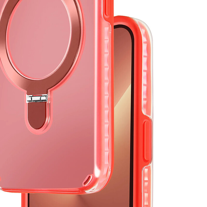 Avizar Coque MagSafe pour iPhone 13 Pro Max Antichoc avec Support Pliable Rouge pas cher