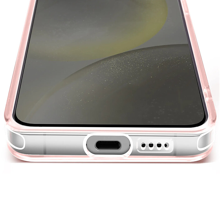 Avizar Coque MagSafe pour Samsung S24 Plus et S25 Plus Dos Cristal Color Rose champagne pas cher