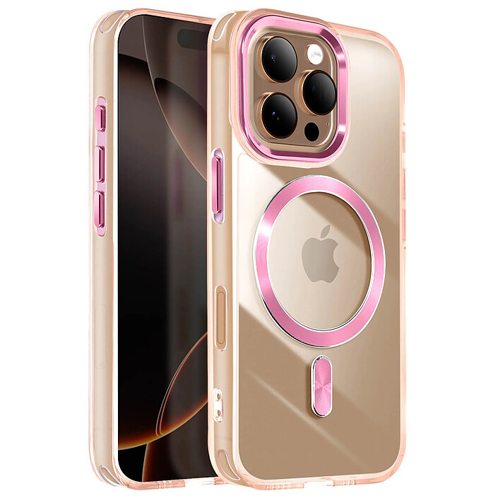 Avizar Coque MagSafe pour iPhone 16 Pro Max Dos Cristal Color