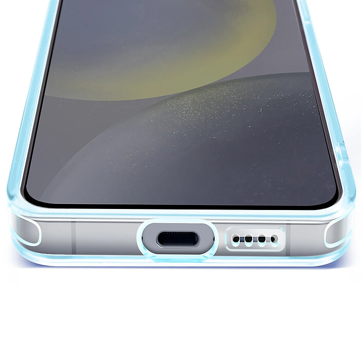Avizar Coque MagSafe pour Samsung S24 Plus et S25 Plus Dos Cristal Color Bleu pas cher