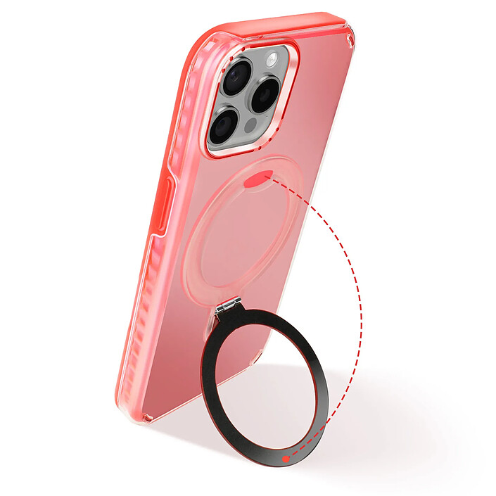 Avis Avizar Coque MagSafe pour iPhone 13 Pro Max Antichoc avec Support Pliable Rouge