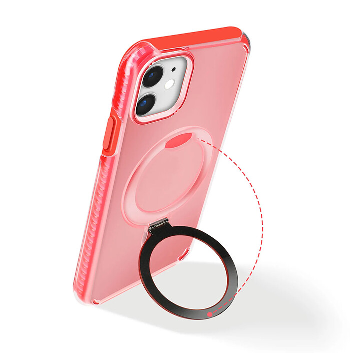 Avis Avizar Coque MagSafe pour iPhone 11 Antichoc avec Support Pliable Rouge