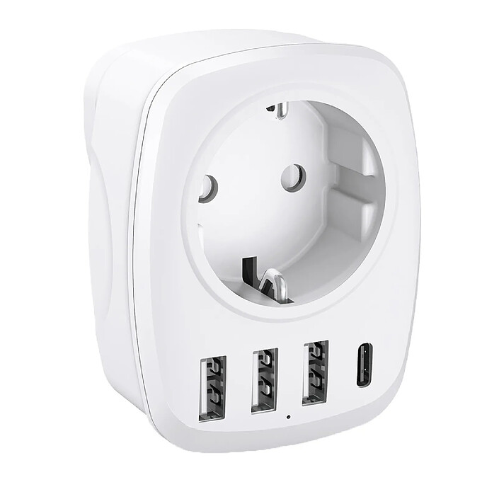 Avis Adaptateur voyage UE/UK - 4 ports USB - Blanc - Voltman
