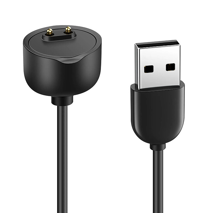 Akyga Câble de Charge pour Xiaomi Mi Band 7 / 6 / 5 avec Alimentation Magnétique USB Noir