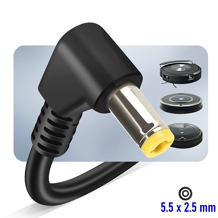 Akyga Chargeur pour iRobot Roomba 400 et 500 et 600 et 700 et 800 et 900 28W Noir pas cher
