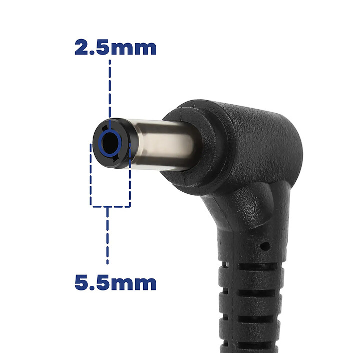 Avis Akyga Chargeur Voiture pour PC Portable Prise 5.5 x 2.5 mm Noir
