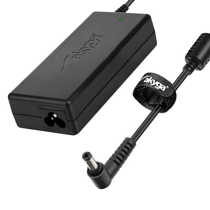 Akyga Chargeur pour Ordinateur Portable 90W Connecteur 5.5 x 2.5 mm Noir