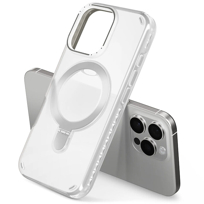 Acheter Avizar Coque MagSafe pour iPhone 16 Pro Antichoc avec Support Pliable Blanc