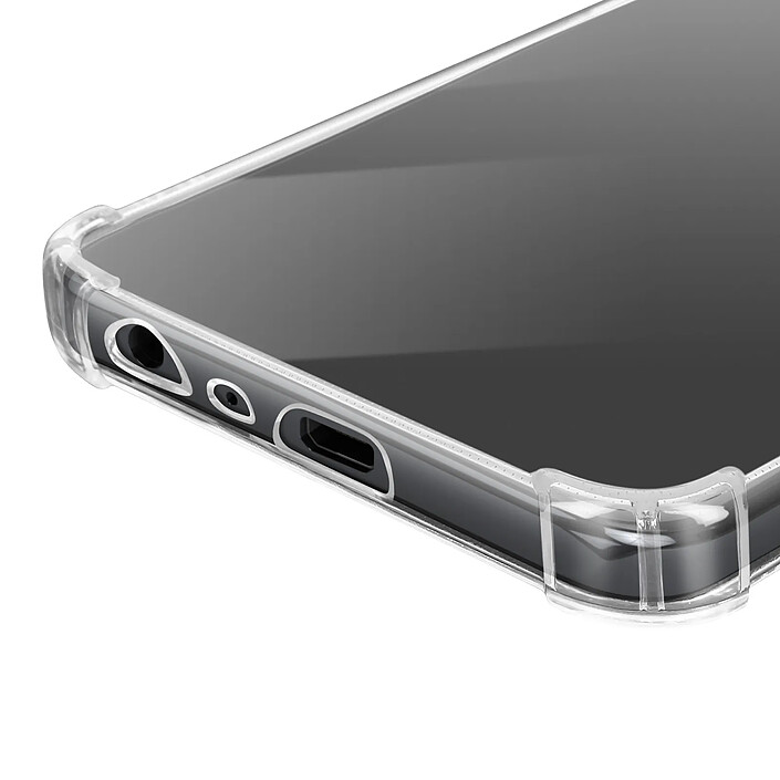Avizar Coque pour Samsung Galaxy J4 Plus Antichoc Flexible Coins renforcés Transparent pas cher