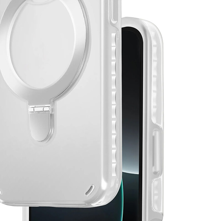 Avizar Coque MagSafe pour iPhone 16 Pro Antichoc avec Support Pliable Blanc pas cher