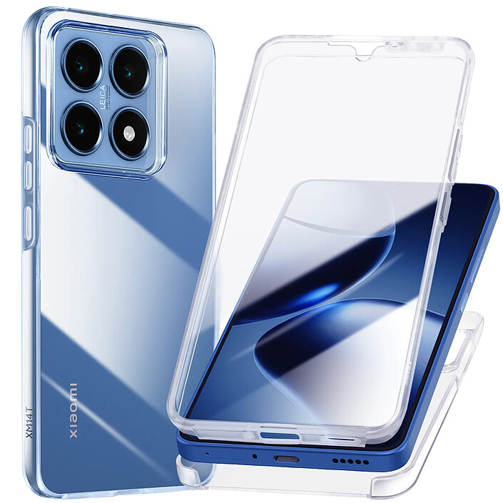 Avizar Coque Intégrale pour Xiaomi 14T en Silicone Protection Totale Dos et Écran