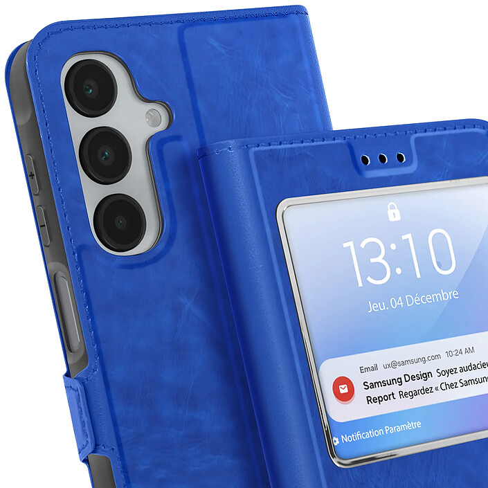 Acheter Avizar Étui pour Samsung Galaxy A16 Fenêtre Fonction Support Vidéo Bleu