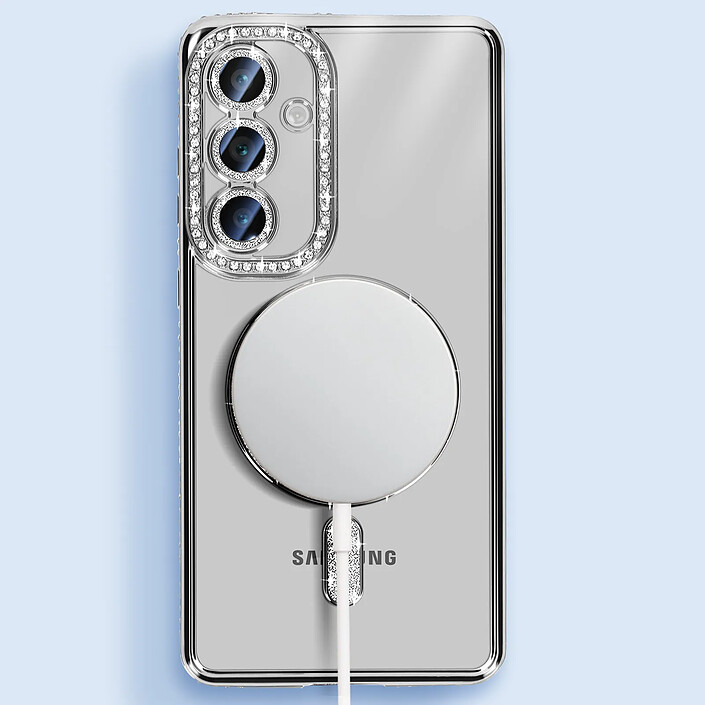 Avizar Coque Diamant pour Samsung Galaxy S24 FE MagSafe Contour Strass pas cher