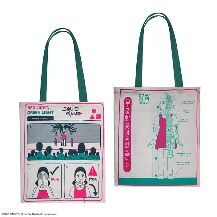 Avis Squid Game - Sac shopping Young-hee Blue Print