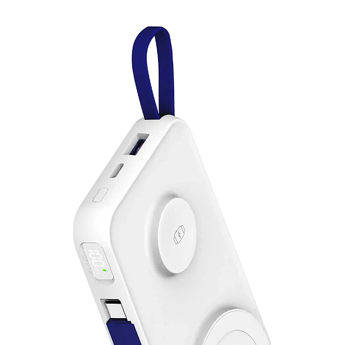 Avis 3mk Powerbank MagSafe Qi 10000mAh PastelUp 22.5W avec Ports USB-A / USB-C Blanc