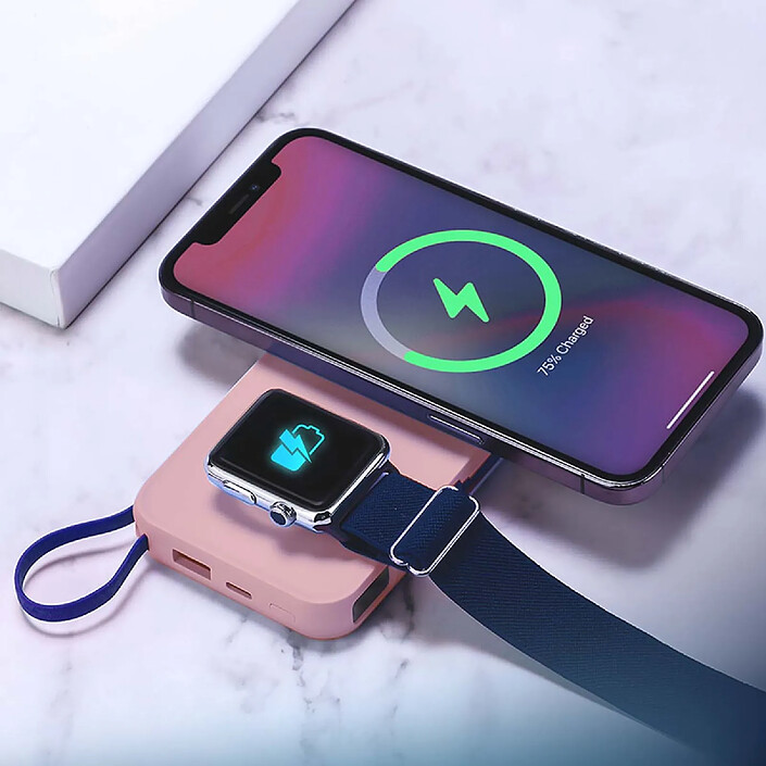 Acheter 3mk Powerbank MagSafe Qi 10000mAh PastelUp 22.5W avec Ports USB-A / USB-C Rose