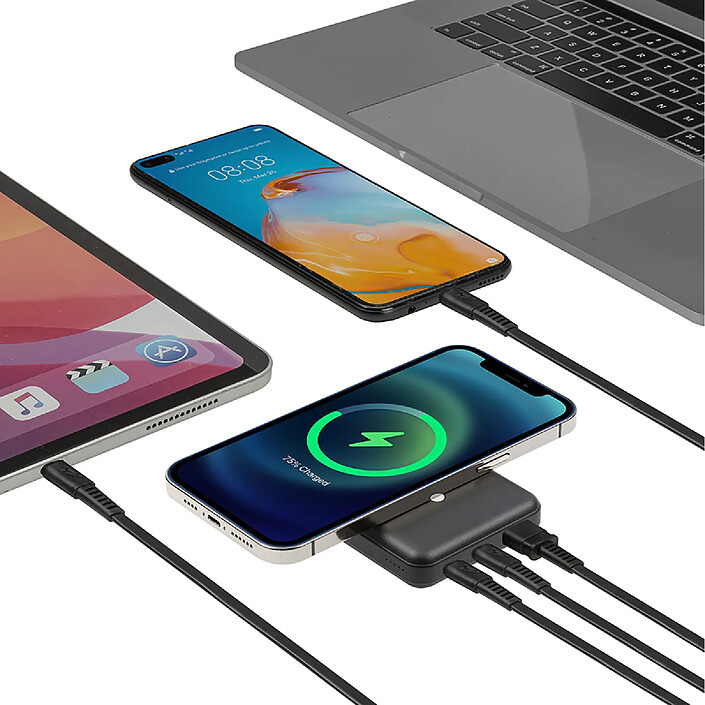 Acheter Rivacase Powerbank VA2604 10000mAh Magsafe Chargement Sans Fil Qi 15 W Noir