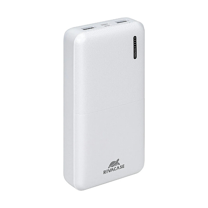 Rivacase Powerbank VA2572 20000mAh 2 USB-A/USB-C QC 3.0/PD 20W avec 5 Indicateurs LED Blanc