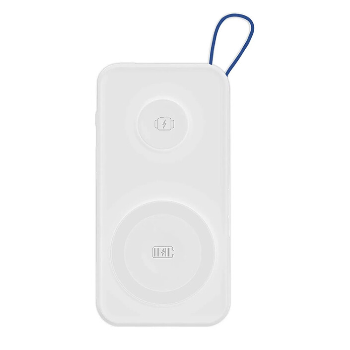 3mk Powerbank MagSafe Qi 10000mAh PastelUp 22.5W avec Ports USB-A / USB-C Blanc