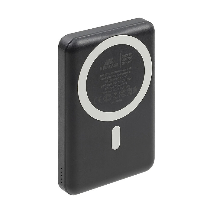 Rivacase Powerbank VA2604 10000mAh Magsafe Chargement Sans Fil Qi 15 W Noir