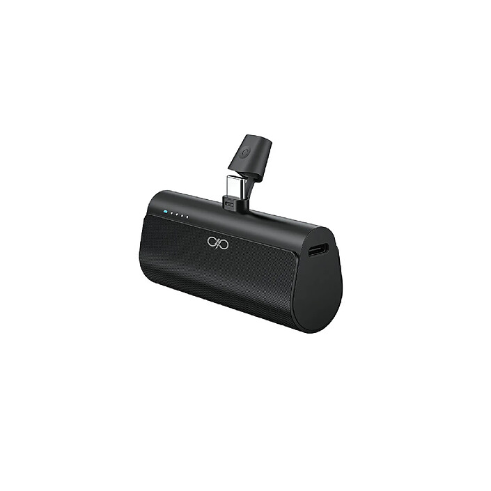 Force Power Powerbank 5000 mAh PD 20W avec Connecteur USB-C Intégré et Indicateurs LED Noir