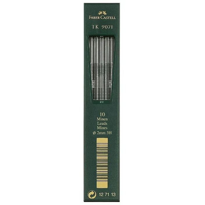 FABER-CASTELL Etui de 10 Mines TK 9071 3H Ø 2 mm x 5