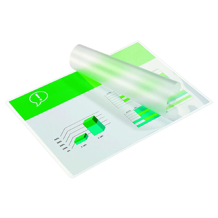 GBC Lot de 200 Pochettes de Plastification Brillantes pour document A4 2 x 38 mic