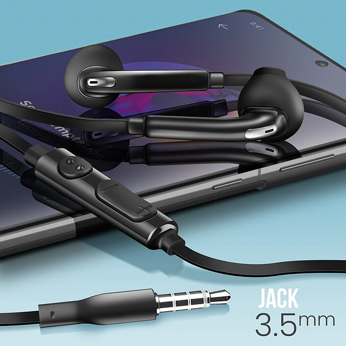 Acheter Avizar Écouteurs Filaires Jack 3,5 mm avec Microphone Intégré Noir