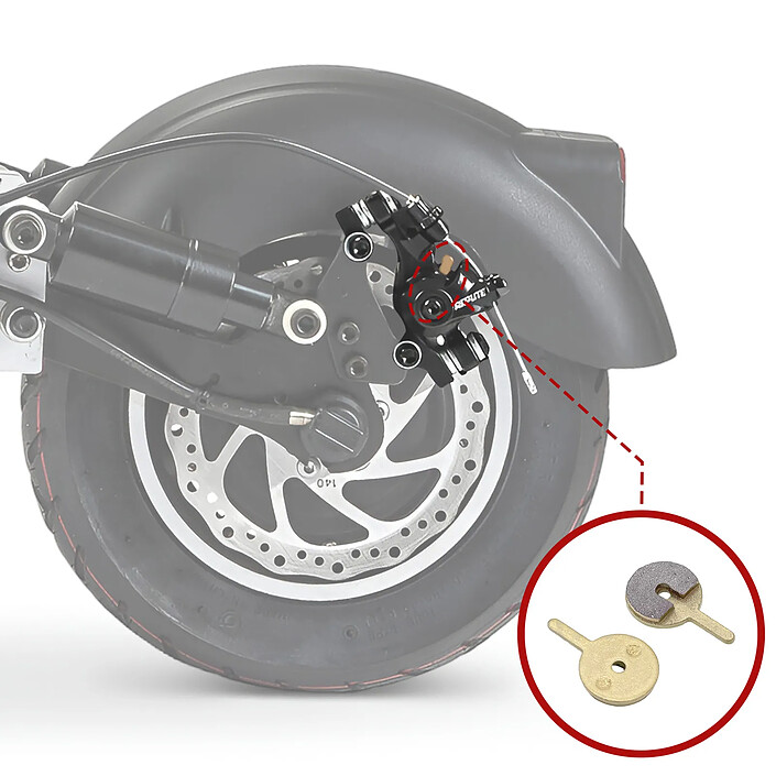 Acheter Avizar Plaquettes de frein Métalliques pour Trottinette Dualtron et Speedway