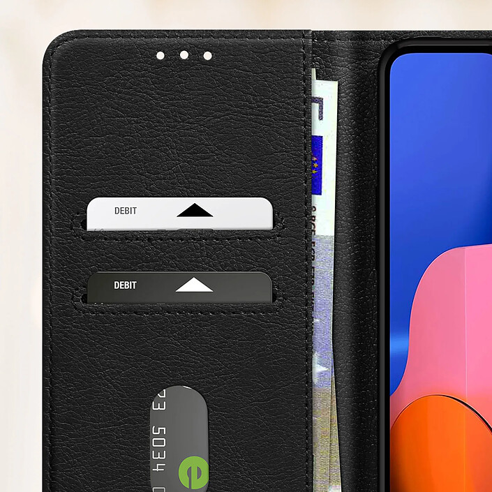 Avizar Étui pour Samsung Galaxy A20s Clapet Portefeuille et Support Vidéo Noir pas cher