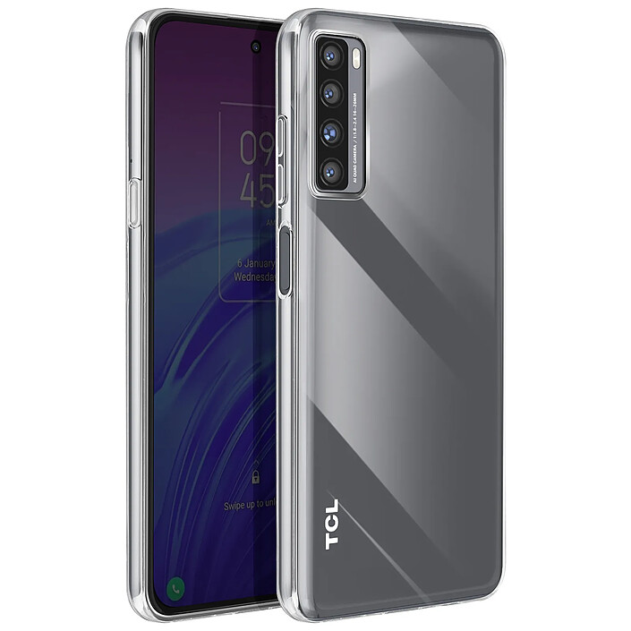 Avizar Coque pour TCL 20L et TCL 20L Plus Silicone Souple Design Fin Léger Transparent