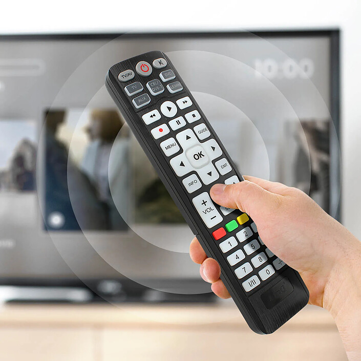 Acheter LinQ Télécommande Universelle TV Satellite Audio Lecteur DVD Portée 10m  Noir