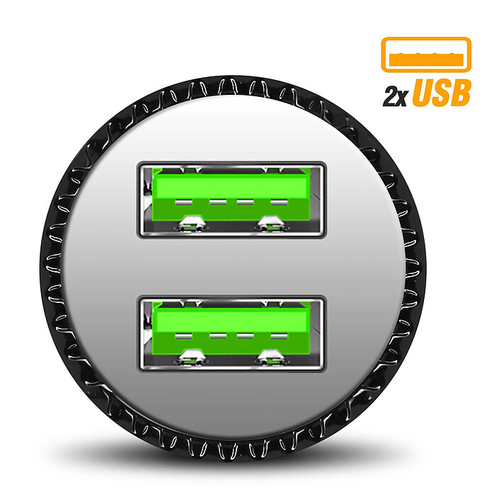 Acheter LinQ Chargeur Voiture Double USB 2.4A 12W Rapide Et Sécurisé Blanc