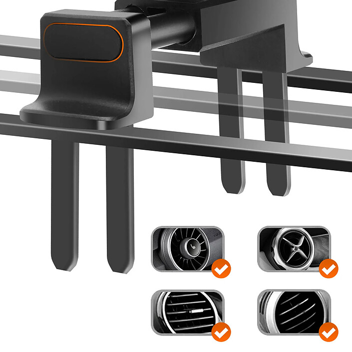 Acheter LinQ Support Voiture MagSafe pour Smartphone, Grille Aération ronde Noir