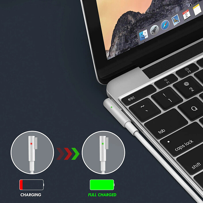 Acheter LinQ Chargeur Mural MagSafe MacBook Air 45W Recharge Rapide Compact AP-45  Blanc