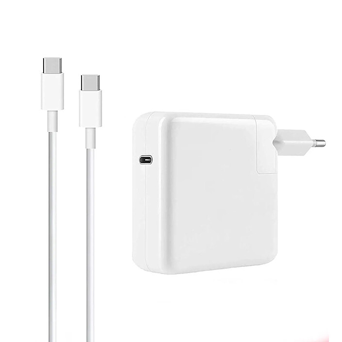 LinQ Chargeur Secteur Puissance 96W Compact avec Câble USB-C 2m Blanc