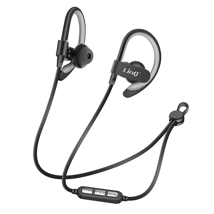 LinQ Écouteurs Bluetooth Sport Tour de cou , Portée 40m Noir