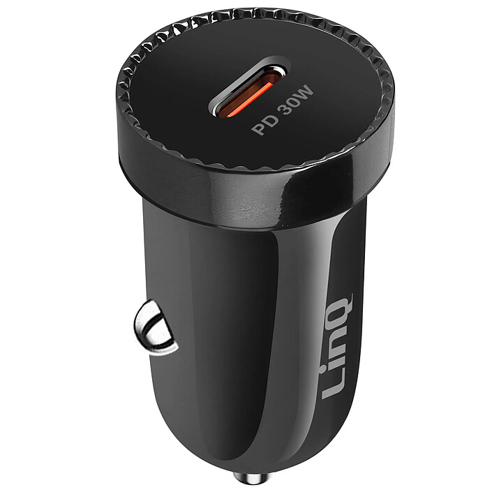LinQ Chargeur Allume cigare Voiture USB C 30W Power Delivery Compact Noir